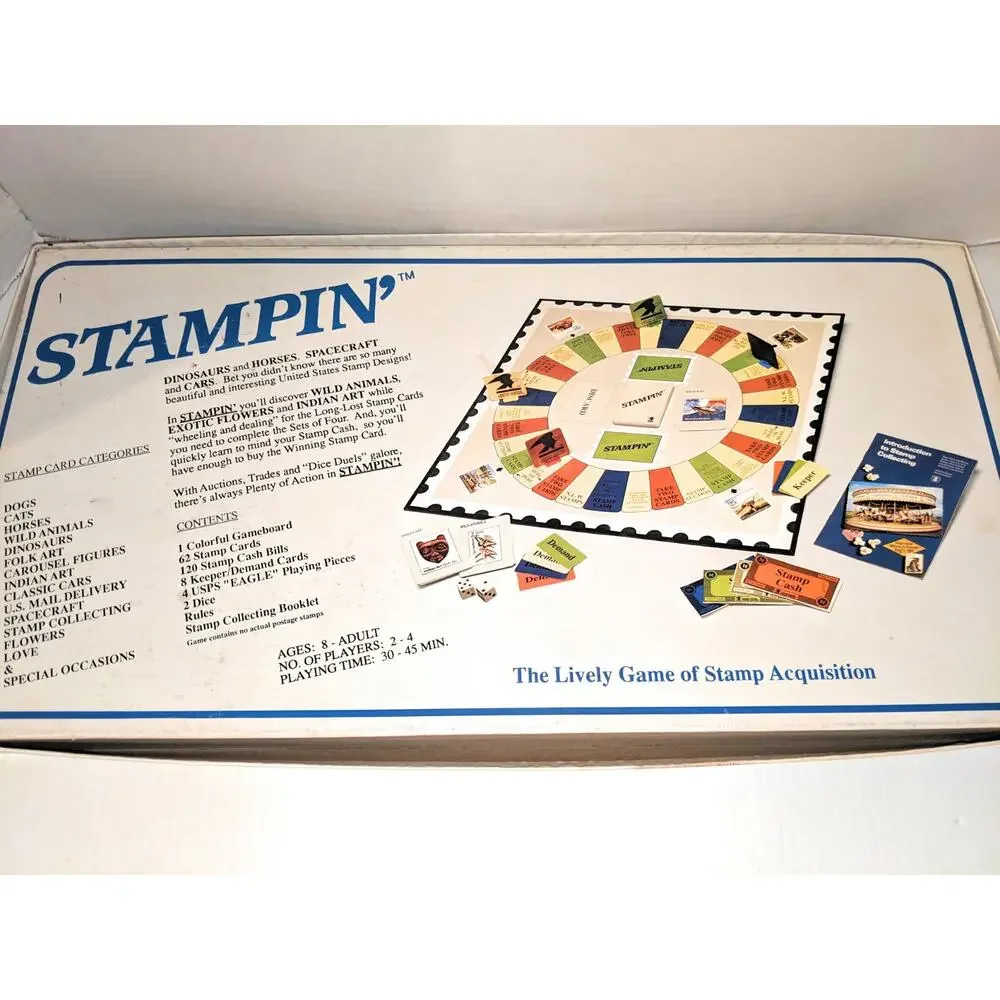 1989 Stampin' The Official USPS Stamp Collecting Game by Rainy Day Designs Mint